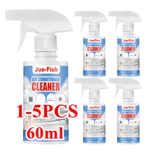 60ml Foaming Sprayer Air Conditioner Cleaner No Disassembly Wash-free Deodorizer Air Conditioner Coil Condenser Cleaning Tools