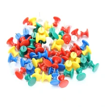 60pcs Large Colorful Plastic Pushpins Decorative I-shaped Pushpins Photo Memo File Thumb Tacks for School Message Boards H3CA
