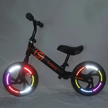 6pcs Color reflective Bicycle Rim Tire Reflective Stickers Children Balance Bike Reflective Stickers Night Riding Safety Warning