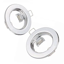 6pcs Recessed Led Lamp Downlight Holder Round Ceiling Light Frame for MR16 GU10 Changeable Base Socket Light  gu10 frame
