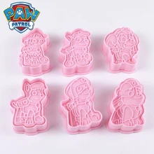 6pcs SPIN MASTER Paw Patrol Cookie Mold Chase Marshall Skye 3D Cartoon Modeling DIY Cookie Cutter Set Plastic Pressing Model
