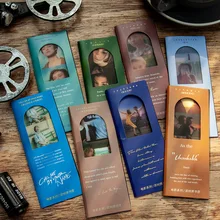 6pcs/retro movie series bookmark collection PET hand account material tag reader stationery bookmark school supplies
