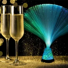 7 Colors Fiber Optic Lamp USB Starry Sky Light LED Luminous Desktop Light Creative Holiday Decoration for Home/Bar/Coffee Decor