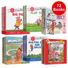 72Books I Can Read Phonics English Story Books for Children Baby Learning Bedtime Stories Kids Educational Pocket Picture Book
