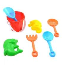 7Pcs Mini Kids Beach Sand Kit Shovel Rake Bucket Molds Garden Sandpit Play Sea sand bucket Rake Hourglass Water Table play Tools
