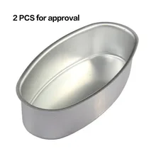 8 Inches Oval Bread Mould Aluminum Alloy Non-stick Cheese Cake Pudding Baking Making Mold
