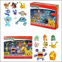 8 Pcs / Set Pokemon Pocket Monster Detective Pikachu PVC Action Figure Toys Dolls Battle Collector Decoration Kid Gift