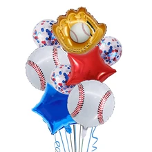 8pcs Baseball Balloons Ball Game Theme Party Foil Balloons Boy Man Birthday Party Decor Sports Games Air Balls Globos Supplies