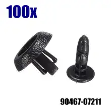 90467-07211 50/100pcs 7mm Car Nylon Bumper Clip  Grille Push-Type Retainer Clips Screw fasteners For Toyota for Lexus
