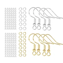 925 Sterling Silver Plated Earring Hooks Earring Making Kit With Jump Rings  Earring Backs For DIY Jewelry Making 300Pcs