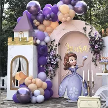 92pcs Disney Sophia Them Foil Balloon Large Cartoon Princess Sofia Foil Balloon Birthday Party Wedding Decors Baby Shower Globos