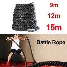 9M/12M/15M Fitness Battle Rope Crossfit Heavy Workout Ropes For Gym Home Bodybuilding Power Improve Strenght Training Equipments