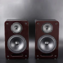 A Pair 6.5 Inch Fever Bookshelf Front Audio Home Desktop Passive Wooden Hifi Speaker Wall Hanging Surround Maze Sound Box