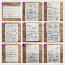 A4 English inspirational blessings wall stencil  scrapbook   embossing album  decorative  paper card template drawing stencils