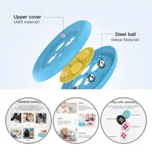 ABS  Useful Flexible Smooth Rotation Spin Bead Toy Bright Color Decompression Toy Decorative   for Home