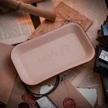 ACEdc Vegetable Tanned Cowhide Tray Fingertip Gyro EDC Container Storage Bag Gift