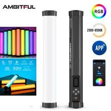 AMBITFUL A2 RGB 2500-8500K RGB LED Video Stick Tube Light  CRI 95+ TLCI 97 + Built-in APP Lithium Battery Magnetic Function