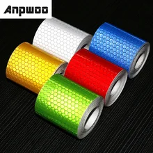 ANPWOO 5cmx3m Car Reflective Material Tape Sticker Automobile Motorcycles Safety Warning Tape Reflective Film Car Stickers