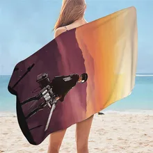 ATTACK ON TITAN Microfiber Bath Towel beach towel female long skirt wrapped bikini covered sunscreen blanket Dropshipping