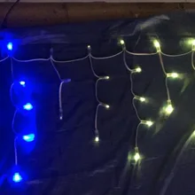 Addressable LED full color Icicles string;DC12V WS2811 controlled;all white wire;IP68;60nodes/set