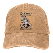 Adjustable Solid Color Baseball Cap Gaindalf The Swole Washed Cotton Bodybuilding Ripped Muscle Training Sports Woman Hat