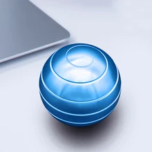 Adult Desktop Stress Relief Metal Toy Aluminum Alloy Decompression Hypnosis Rotary Gyro Fingertip Toy Kinetic Round Spinner Gift