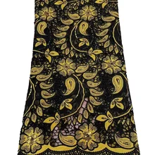 African Chiffon Lace Fabric 2022 High Quality Water Soluble Nigerian Guipure Cord Lace Material For Wedding Party Asoebi Sewing