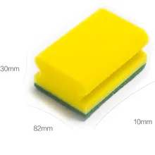 Aixiangru 10pcs Rectangula Thicken Double-Sided Sponge/Fiber Dusting Cloth Kitchen Non-Oily Dishwashing Cloth Scouring Pad