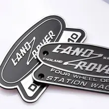 Aluminum Emblem for L-and Rover Logo Four wheel orive Station wagon Defender 110 Car Front Grille Rear Trunk Badge Decoration