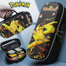 Anime Figure Pokemon Pikachu Large Capacity Pencil Case Kawaii 3D Pikachu  Password Lock School Pen Bag Box Stationery Toys Gift