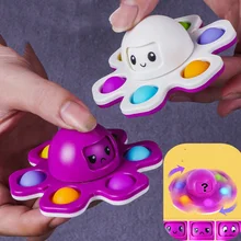 Antistress Push Bubbles Fidget Spinner Toys for Adults Children Kids Relieve Stress Gift New Face Change Finger Spinner Toy
