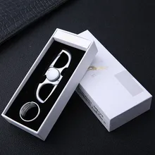 Aoma Fidget Spinner Keychain men's creative Design Gift Stainless Steel car key waist Pendant Ring Creative fidget toys