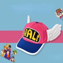 Arale Baseball Cap Kids Cartoon Adjustable Outdoor Sun Hat Child Red Mesh Cap Surrounding Casual Peaked Cap Unisex High Quality