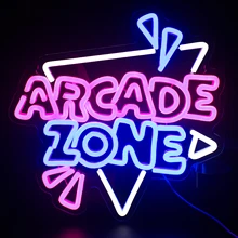 Arcade Zone Custom Neon Sign Family Boy Room Sign Best Cool Neon Gaming Place Store Bar Club Neon Lights Wall Decor Led Lights