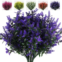 Artificial flower 35cm 7 fork 1 pc spike leaf spike Lavender Wheat spike flower fake flower home outdoor decoration plant