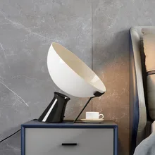 Artistic Modern LED Table Lamps Minimalist Night Lampare Black Bedroom Desk Lamp Decoration Bedside Nightlights Free Shipping