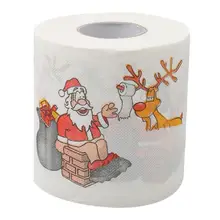 Attractive 1 Roll Good Toilet Tissue Christmas Party Decor Creative Napkin Tissue Multi-purpose   for Household