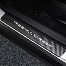 Auto Stickers Door Threshold Vinyl Protector For NISSAN PULSAR Car Door Sill Scuff Plate Guard Carbon Fiber Decor Accessories
