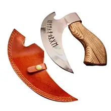 Axe Pizza Cutter Pizza Cutting Axe With Sharp Blades Viking Steel Pizza Axe With Wooden Handle Pizza Cutter Axe Rust Proof