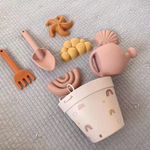 Baby Bath Toy Kids Swim Toys Children Summer Toys with Cute Animal Model Ins Seaside Beach Toys Rubber Dune Sand Mold Tools Sets