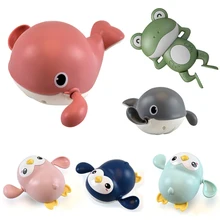 Baby Bath Toys Animal Cute Cartoon Whale Penguin Classic Baby Water Toy Infant Swim Chain Clockwork Toy For Kid