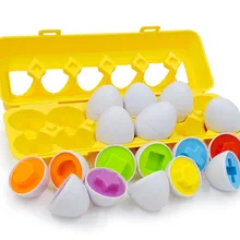 Baby Montessori Learning Educational Math Toy Smart Eggs Puzzle Shape Matching Sorters Toys Plastic Eggs Toy For Kids Children