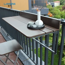 Balcony railing hanging table hanging small apartment computer desk home mini bar creative lift folding desk
