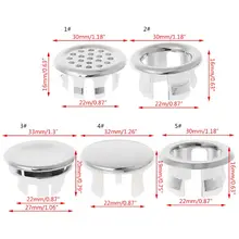 Bathroom Basin Sink Overflow Ring Six-foot Round Insert Hole Cover