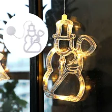 Battery Powered Christmas Window Decorations With Lighted LED Sucker Lights For Christmas Tree Christmas Mini Lights Led