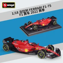 Bburago 1:18 New 2022 F1-75 F1 Racing #16 #55 Charles Leclerc Formula Car Static Die Cast Vehicles Collectible Model Car Toys