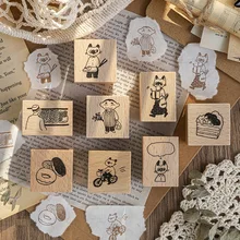 Beard Coffee Daily Life Series Wooden Stamps Diy Craft Wooden Rubber Stationery Scrapbooking Standard Stamp