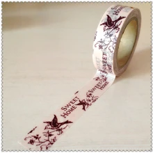 Beautiful 15mm*10m  high quality  washi paper  tape/bird sweet home  masking  japan  washi tape
