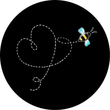 Bee with a Heart Spare Tire Cover for any Vehicle  Make  Model and Size - Jeep  RV  Travel Trailer  Camper and MORE