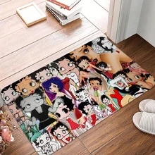 Bettys Boop Living Room Rugs Bedrooom Carpet Funny Entrance Door Mats Washable Non-slip Kitchen Rug Balcony Decorations Bath Mat